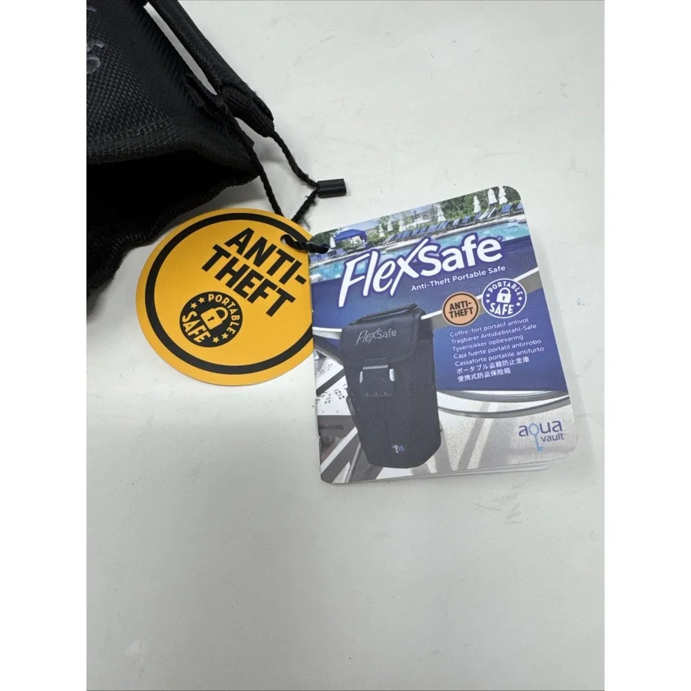 Aqua Vault FLEXSAFE Anti-Theft Portable Safe RFID Water Slash Resistant‎ New
